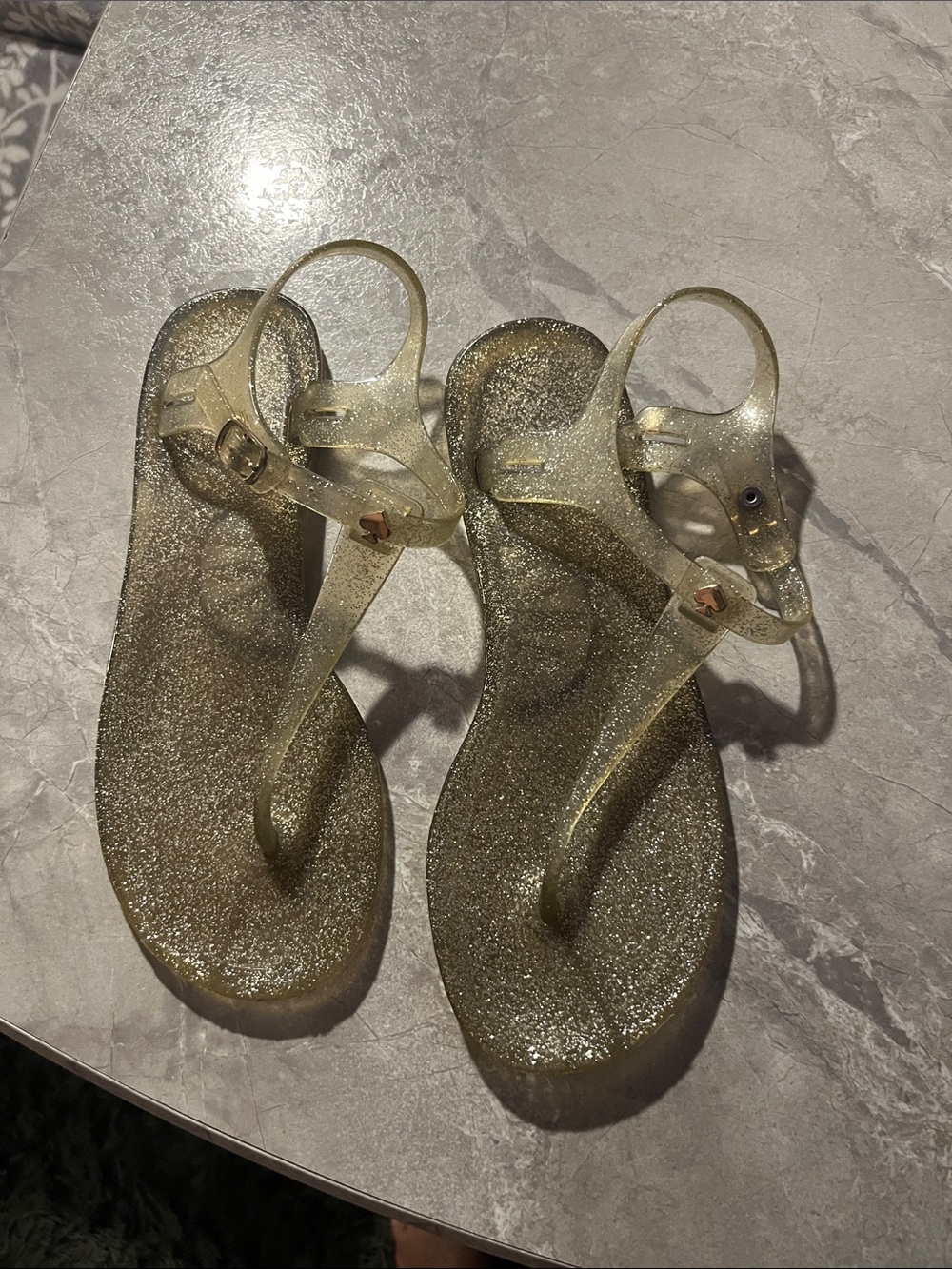 Kate Spade “Glitter” Jelly Sandals